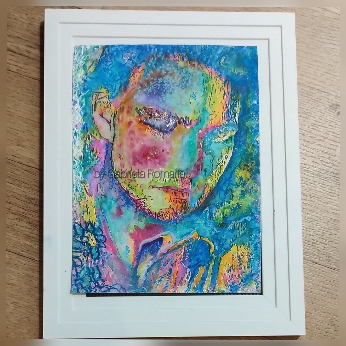 Tom Cruise thinking... Original Watercolor painting by Gabriela Romaria