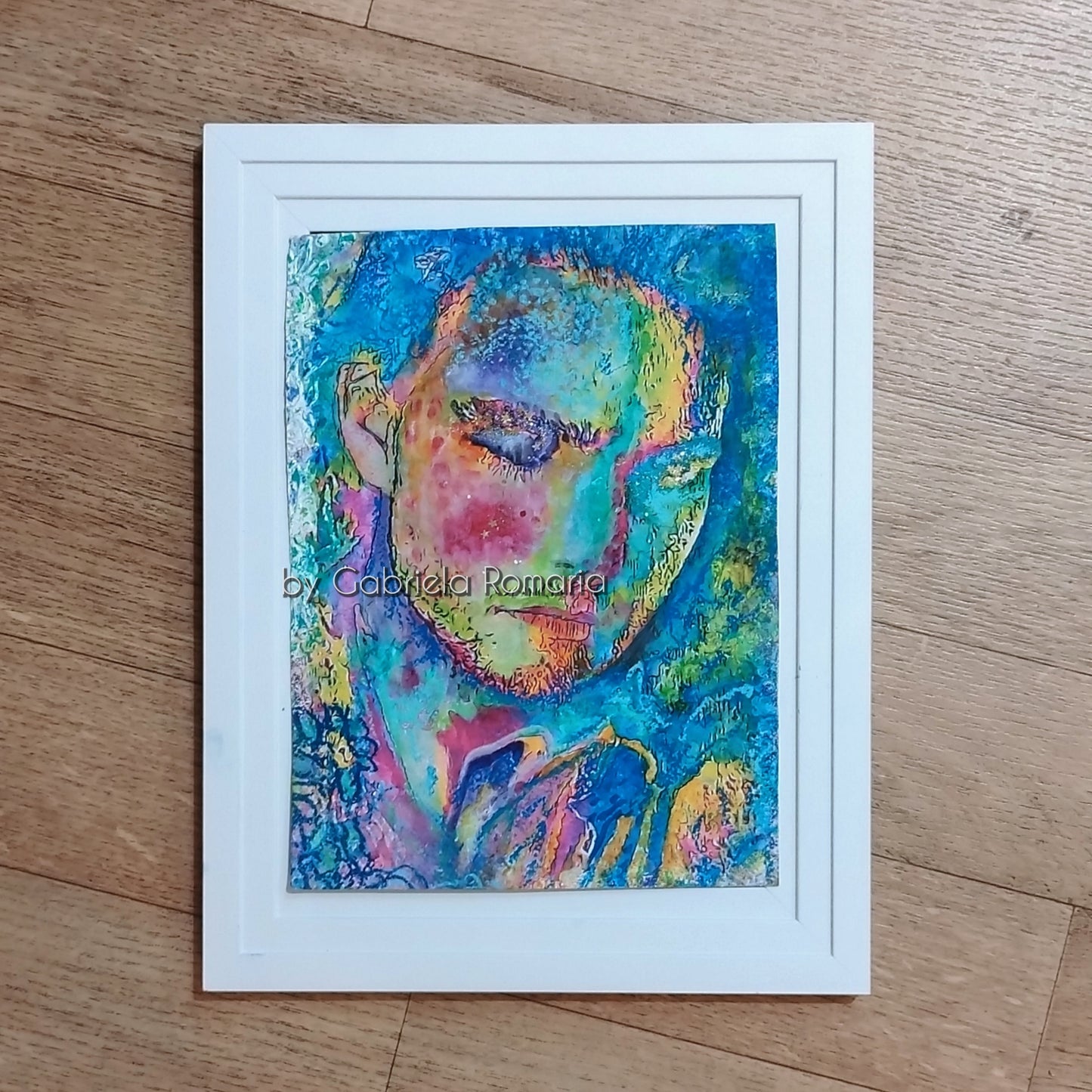 Tom Cruise thinking... Original Watercolor painting by Gabriela Romaria
