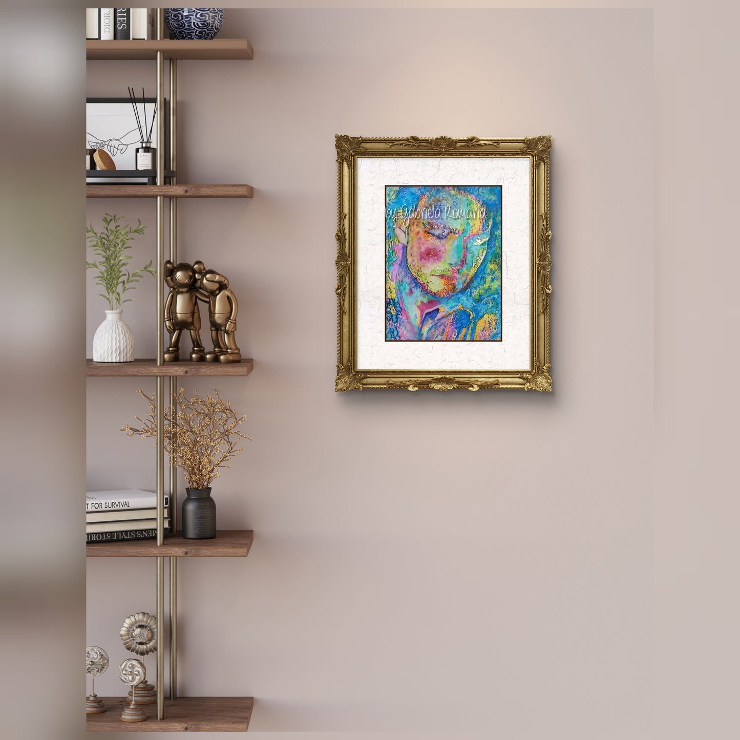 Tom Cruise thinking... Original Watercolor painting by Gabriela Romaria
