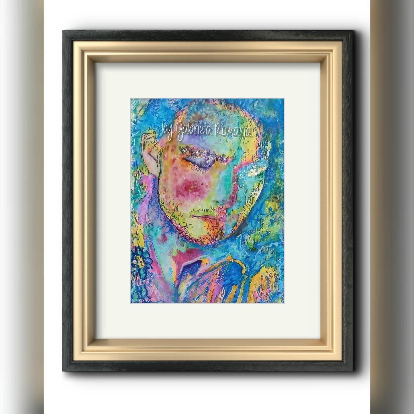 Tom Cruise thinking... Original Watercolor painting by Gabriela Romaria