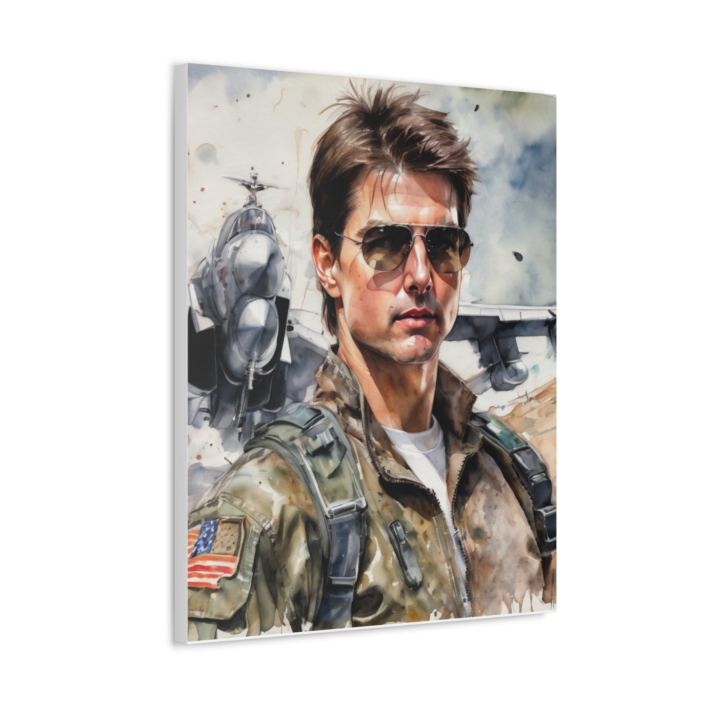 Stretched Canvas Tom Cruise Portrait by Gabriela Romaria