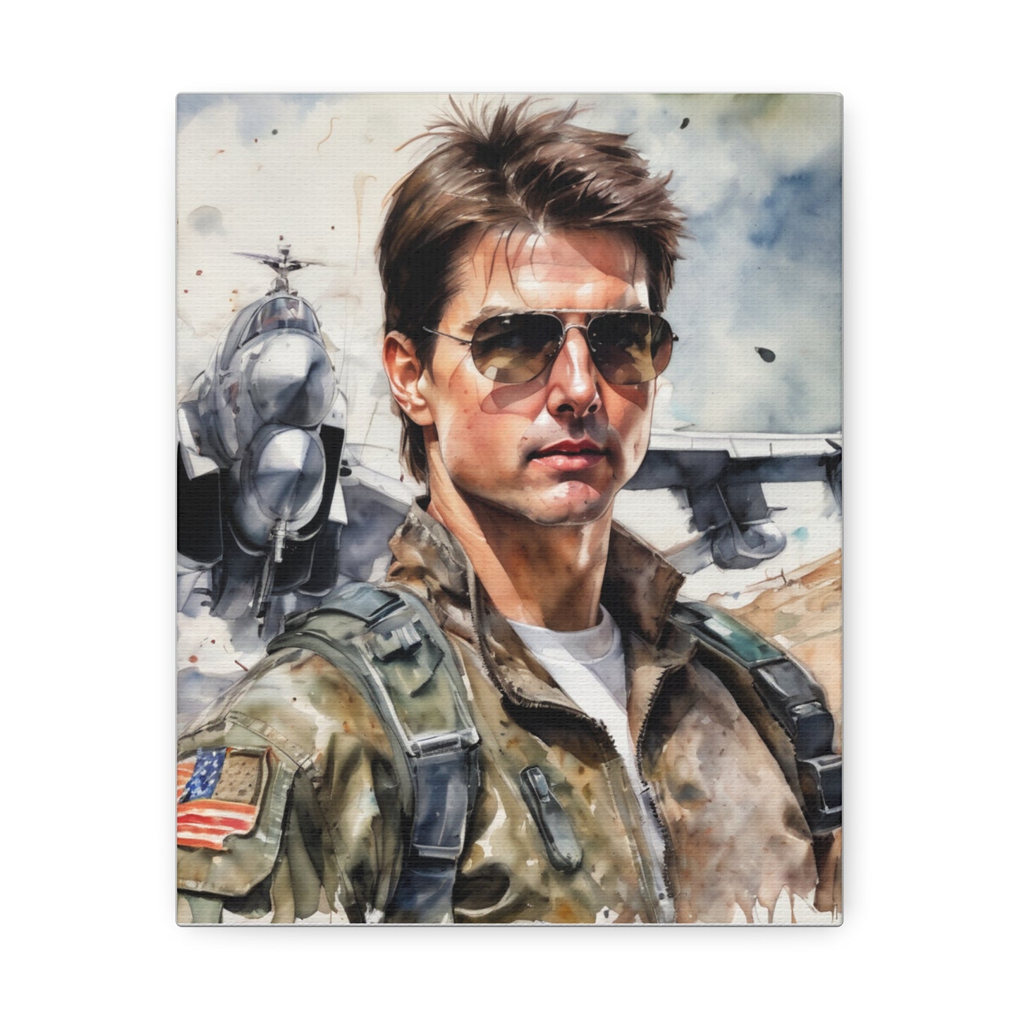 Stretched Canvas Tom Cruise Portrait by Gabriela Romaria