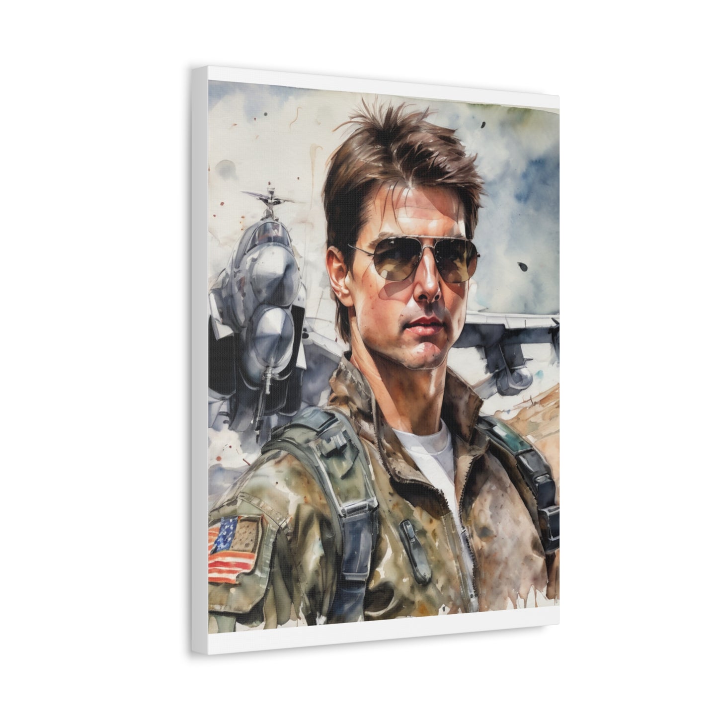 Stretched Canvas Tom Cruise Portrait by Gabriela Romaria