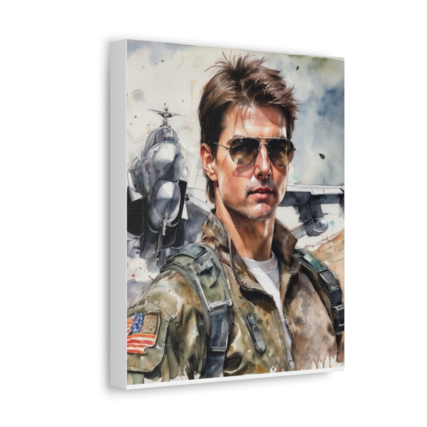 Stretched Canvas Tom Cruise Portrait by Gabriela Romaria