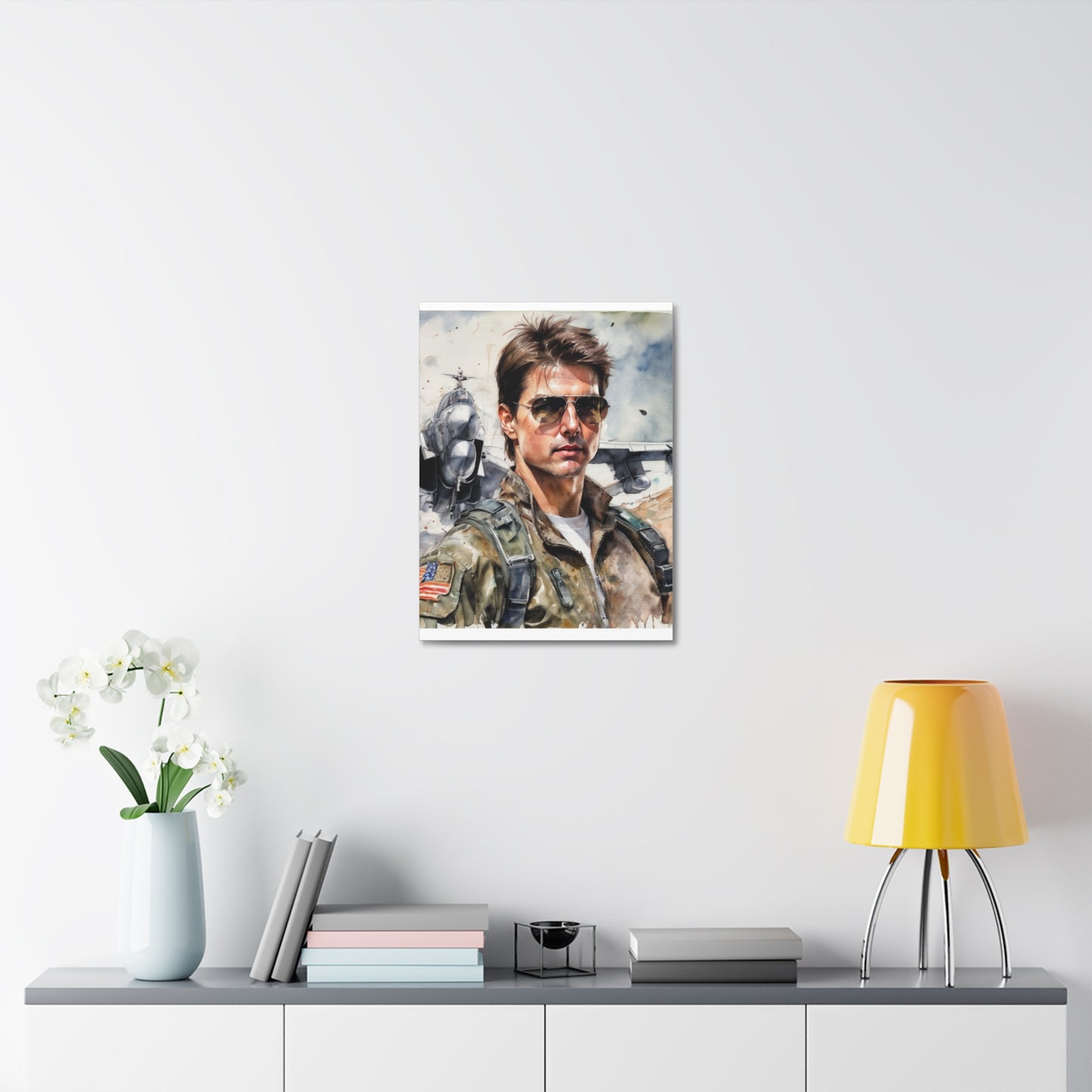 Stretched Canvas Tom Cruise Portrait by Gabriela Romaria