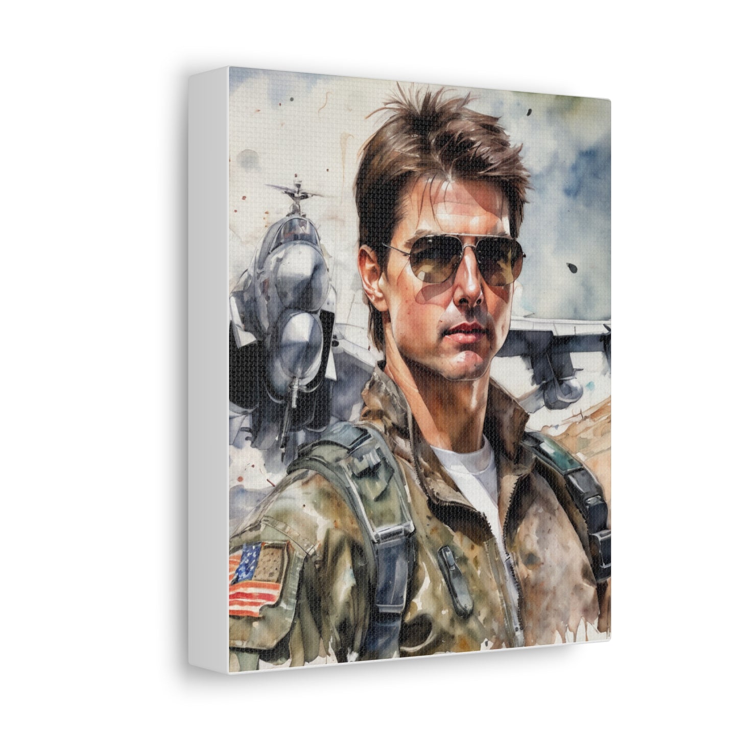 Stretched Canvas Tom Cruise Portrait by Gabriela Romaria