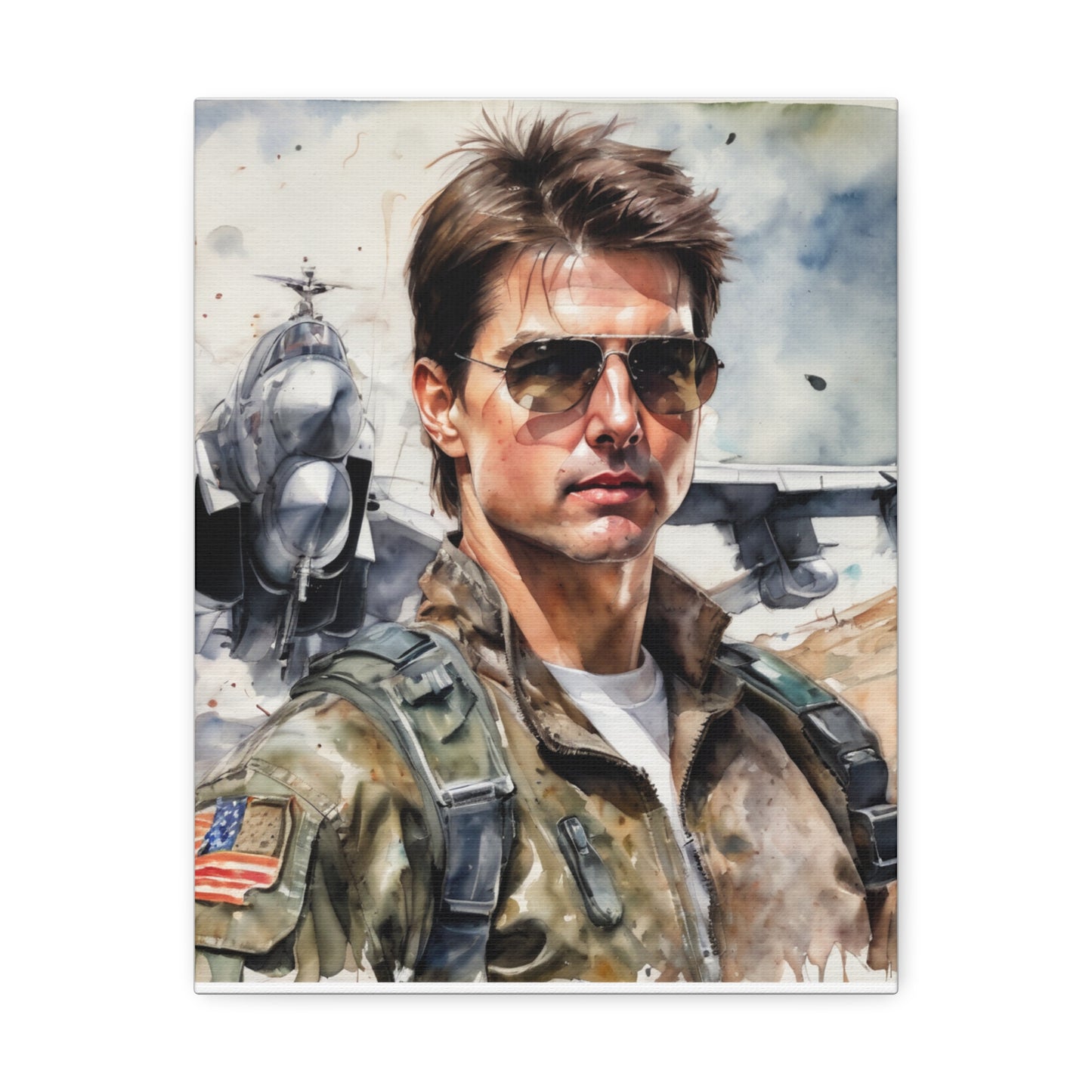 Stretched Canvas Tom Cruise Portrait by Gabriela Romaria