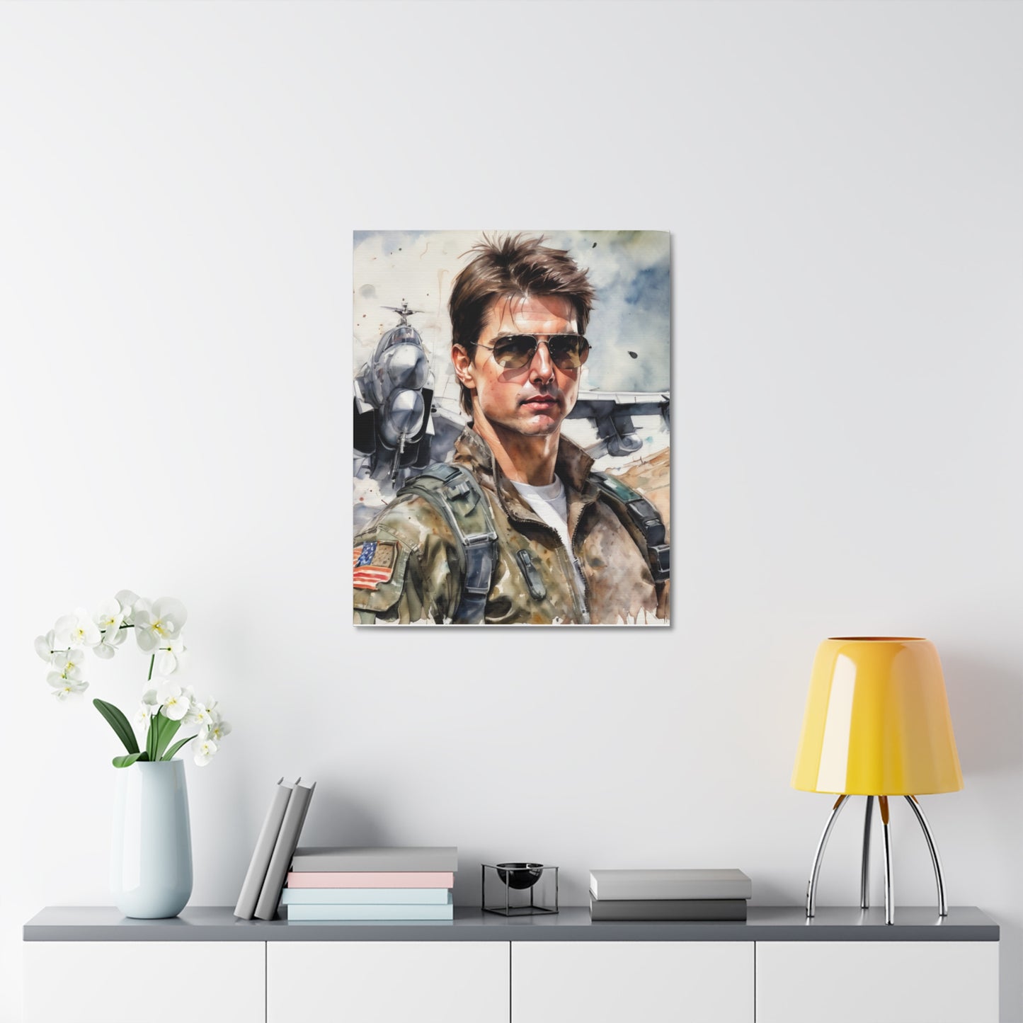 Stretched Canvas Tom Cruise Portrait by Gabriela Romaria