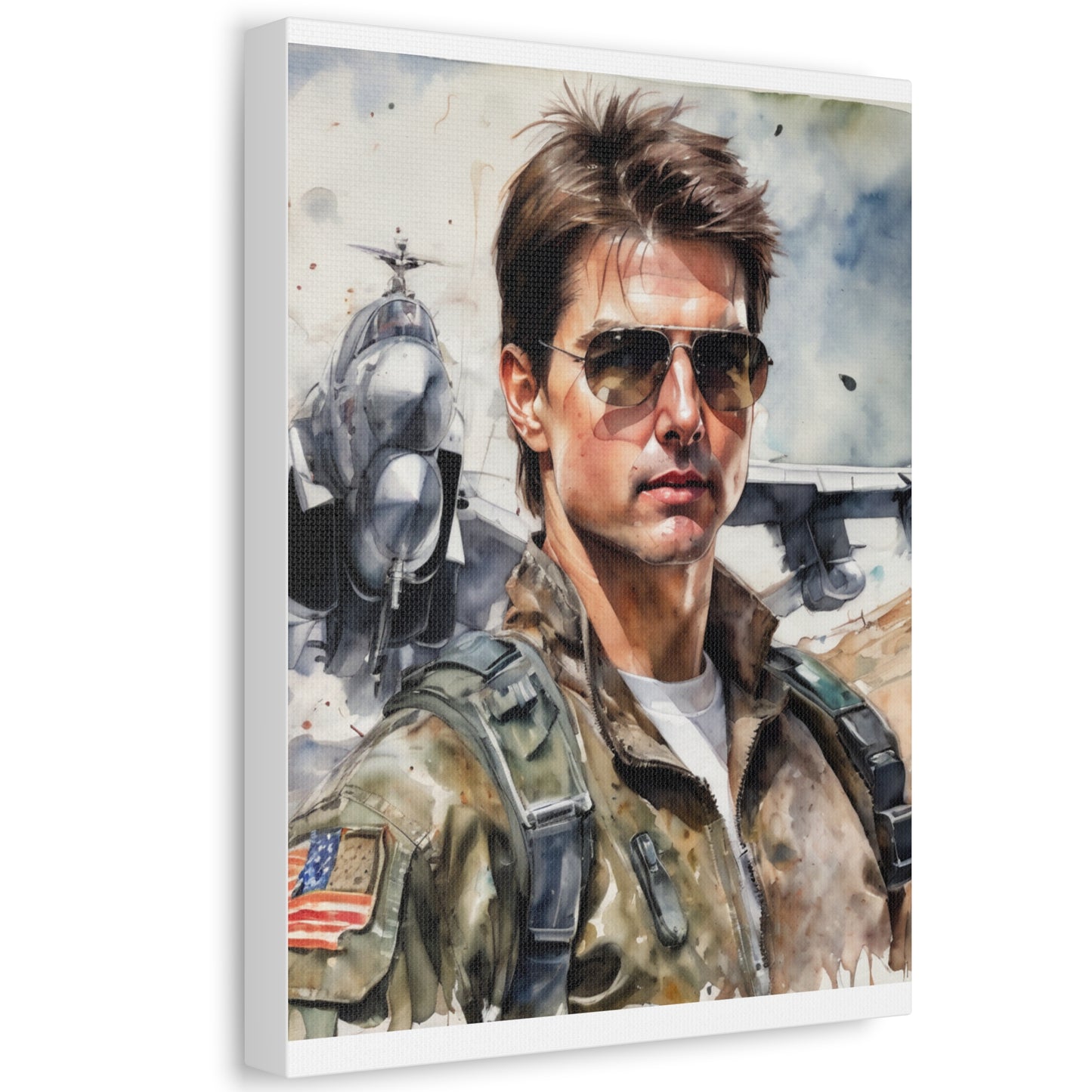 Stretched Canvas Tom Cruise Portrait by Gabriela Romaria