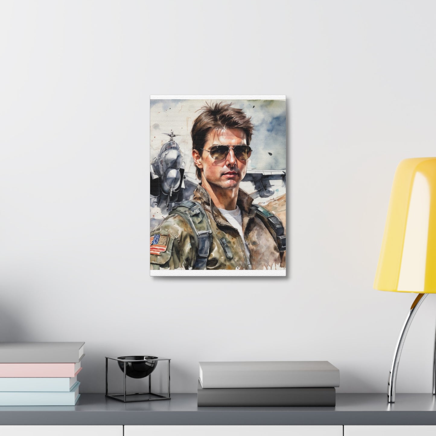 Stretched Canvas Tom Cruise Portrait by Gabriela Romaria