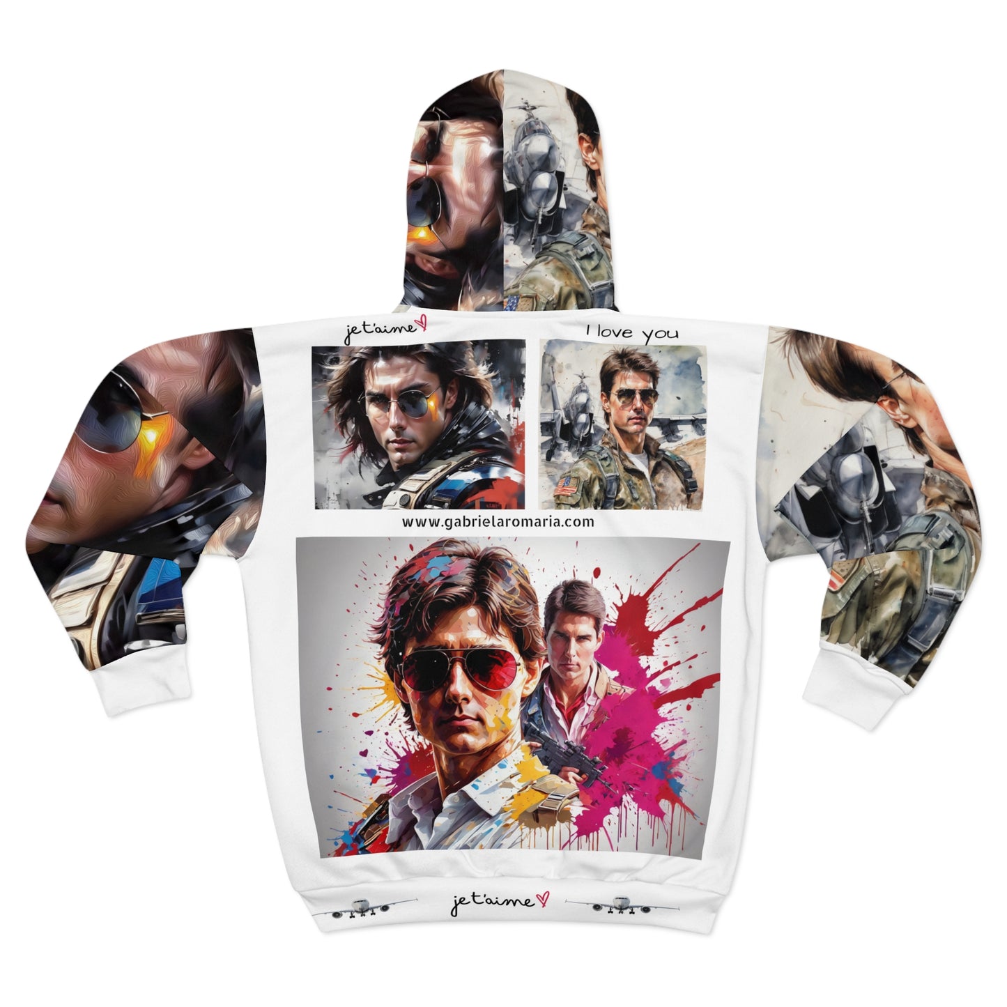 Unisex Zip Hoodie Tom Cruise art portraits by Gabriela Romaria