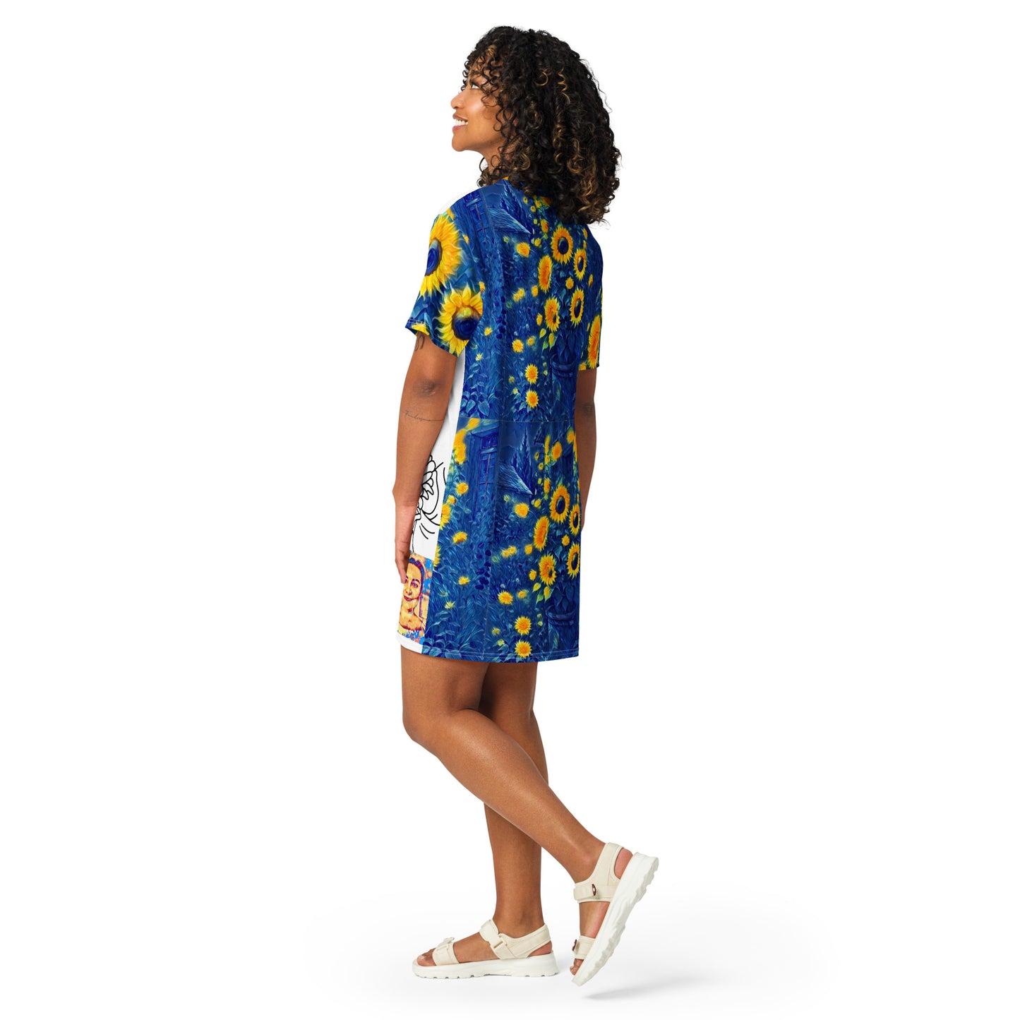 T-shirt dress Sunflowers by Gabriela Romaria