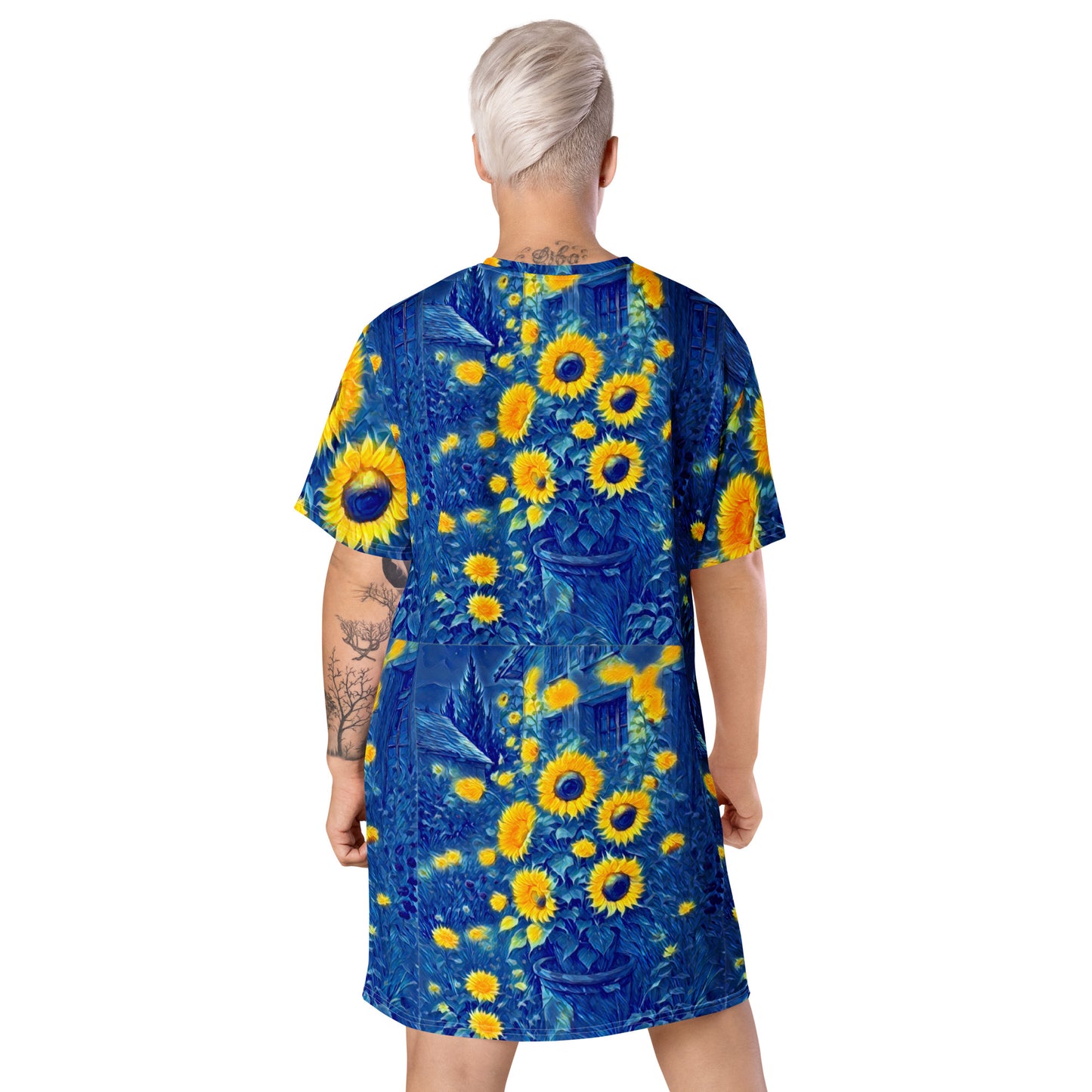 T-shirt dress Sunflowers by Gabriela Romaria