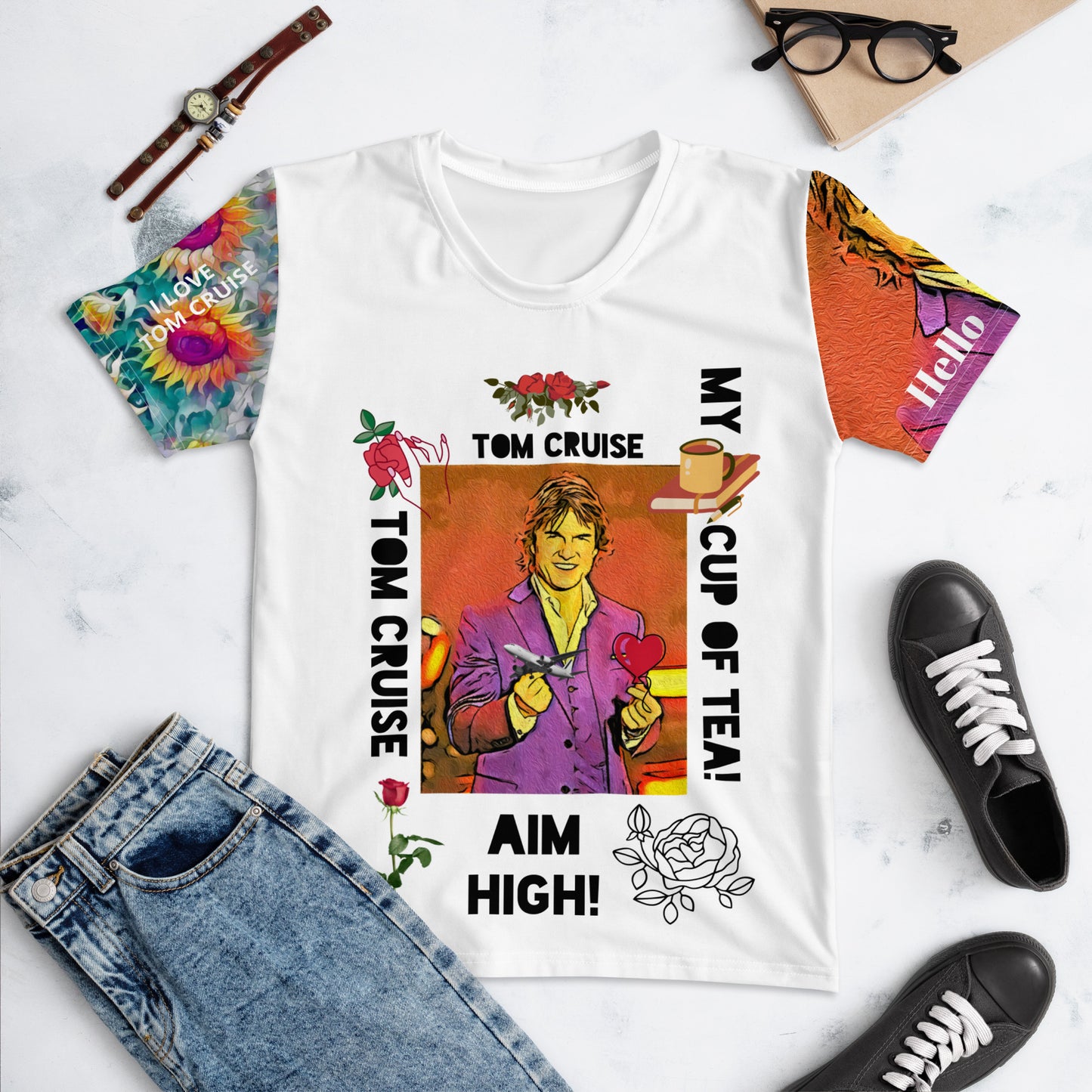 Women's T-shirt I love Tom Cruise I am a fan!