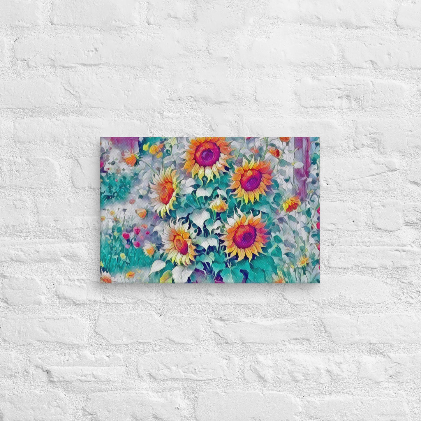 Sunflowers canvas print by Gabriela Romaria