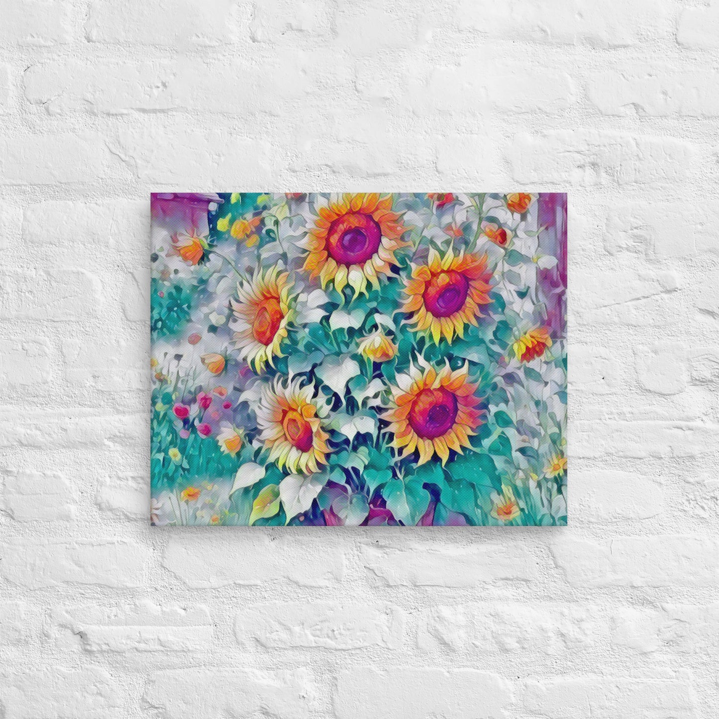 Sunflowers canvas print by Gabriela Romaria