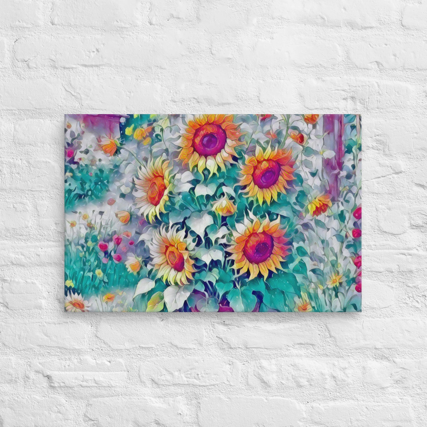 Sunflowers canvas print by Gabriela Romaria