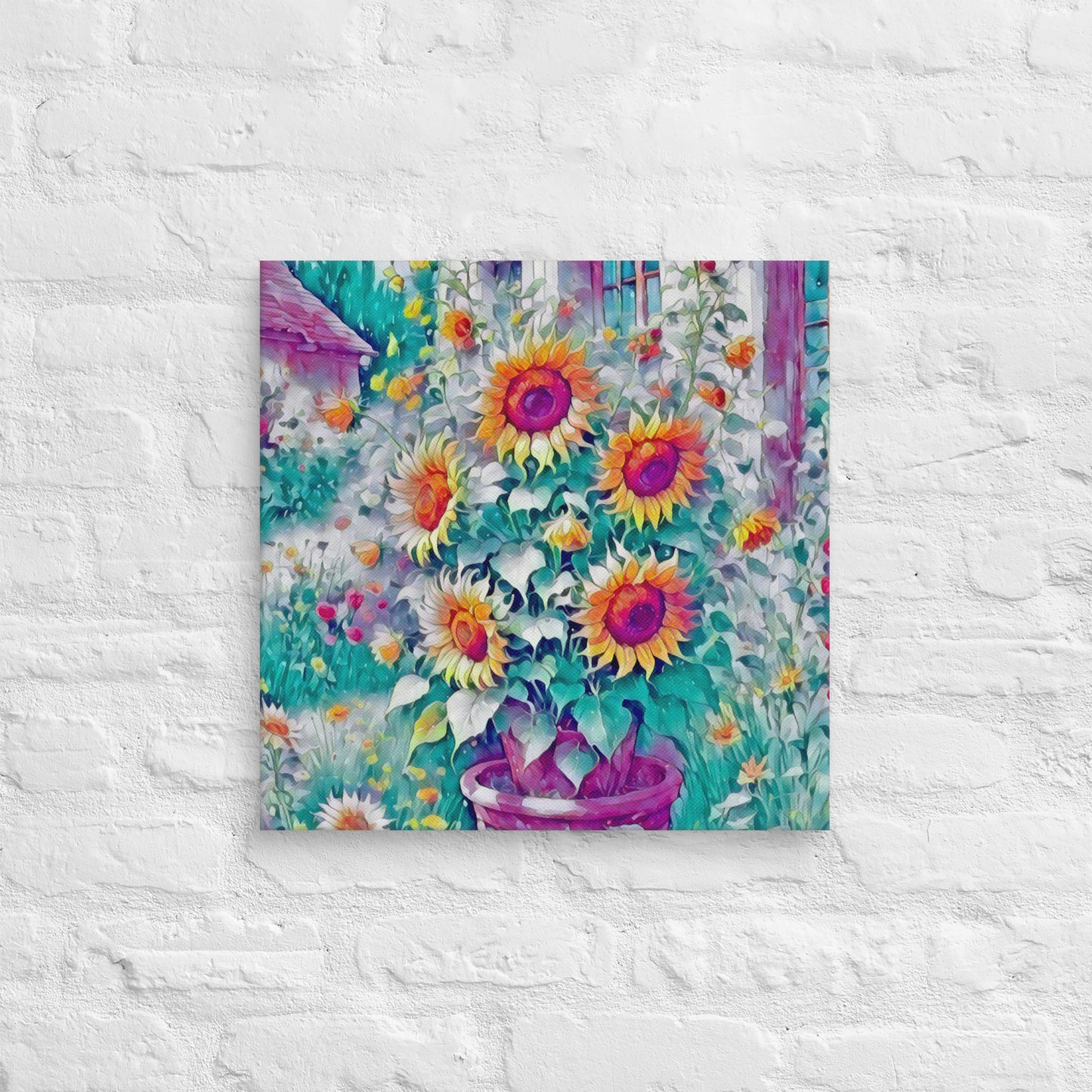 Sunflowers canvas print by Gabriela Romaria