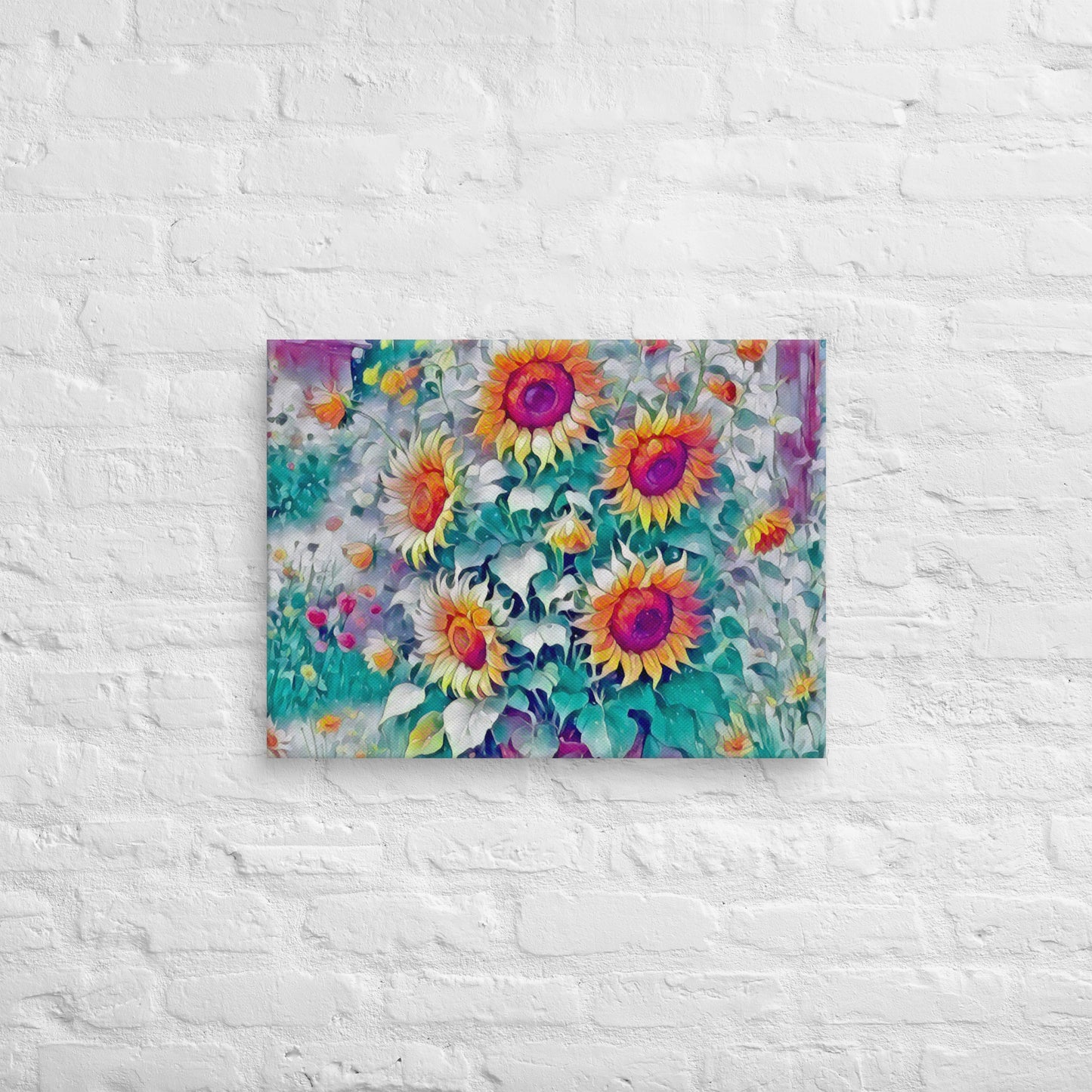 Sunflowers canvas print by Gabriela Romaria