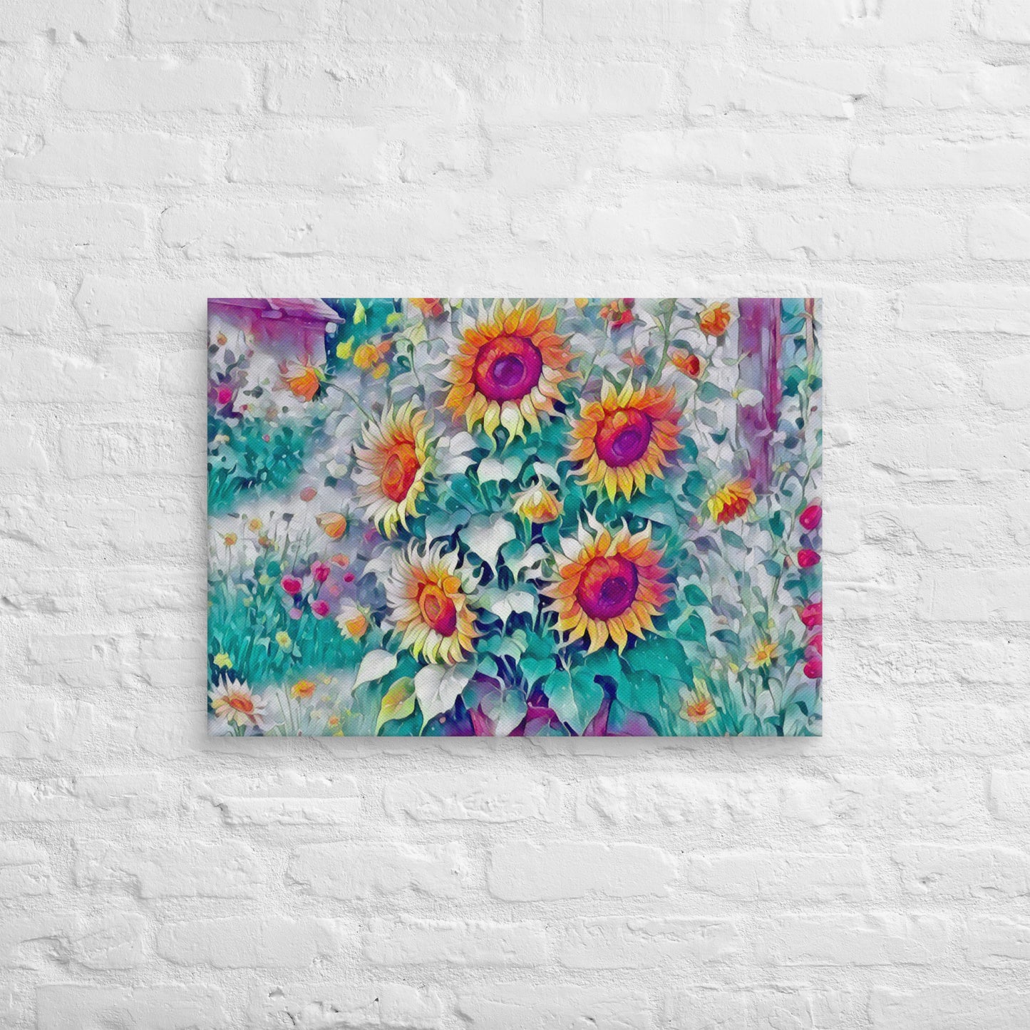 Sunflowers canvas print by Gabriela Romaria