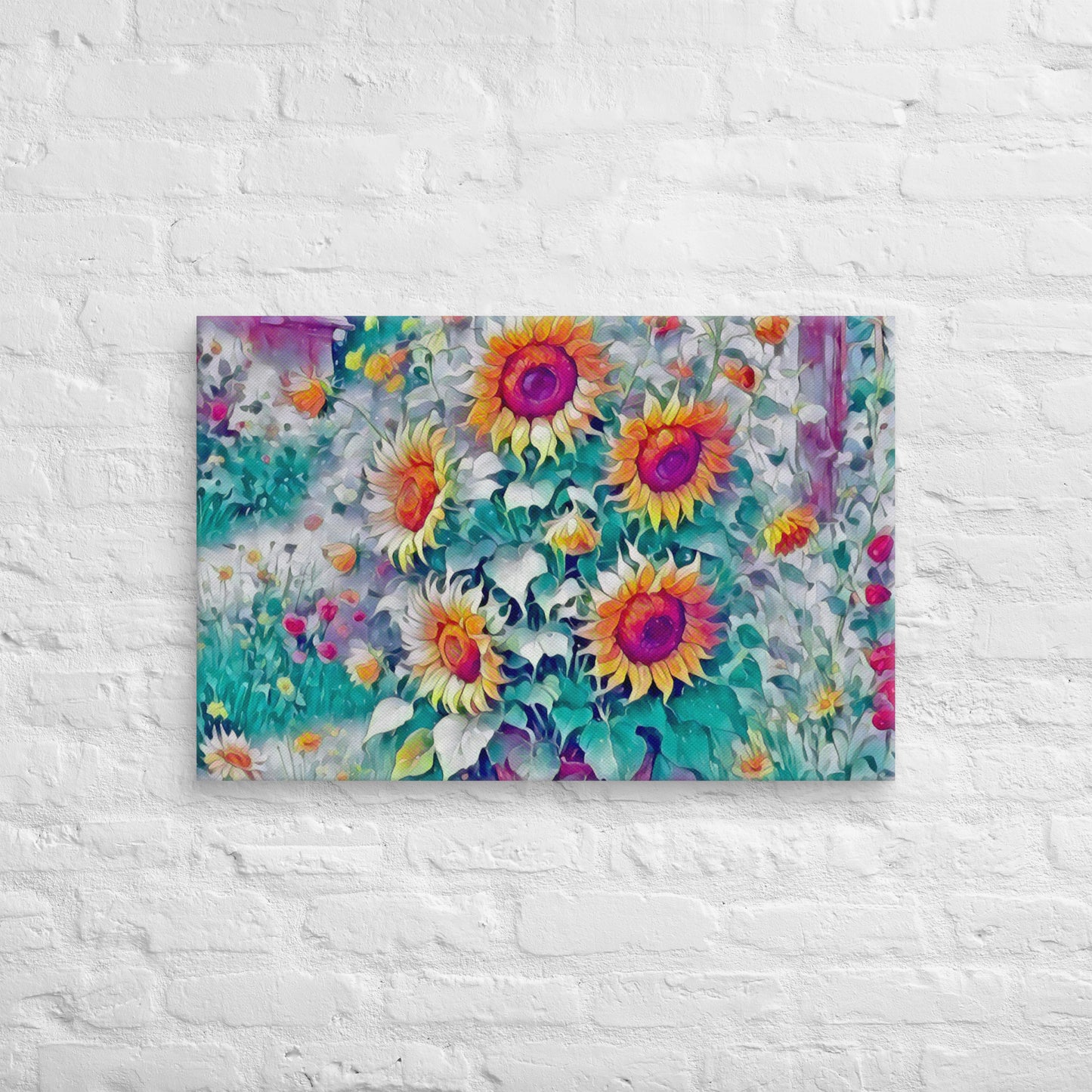 Sunflowers canvas print by Gabriela Romaria