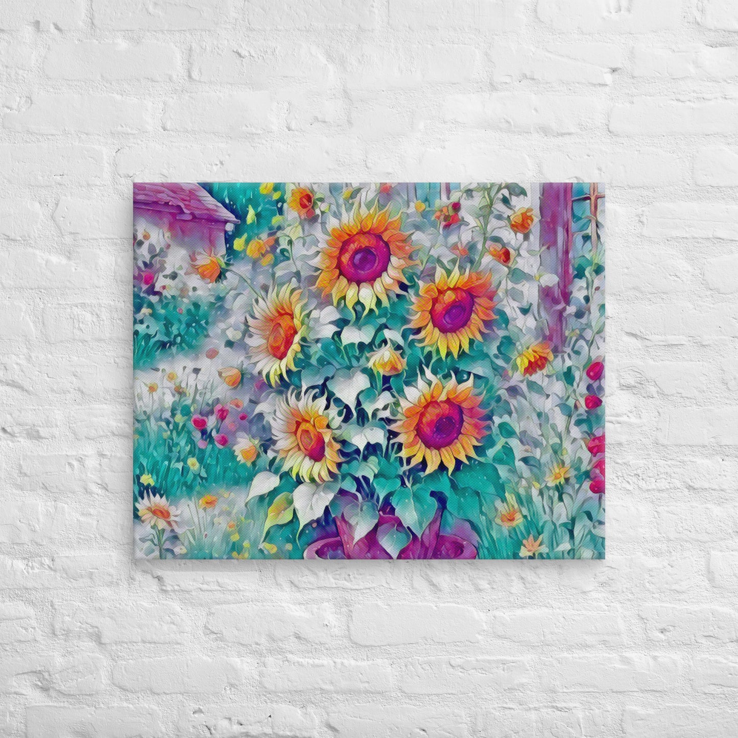 Sunflowers canvas print by Gabriela Romaria