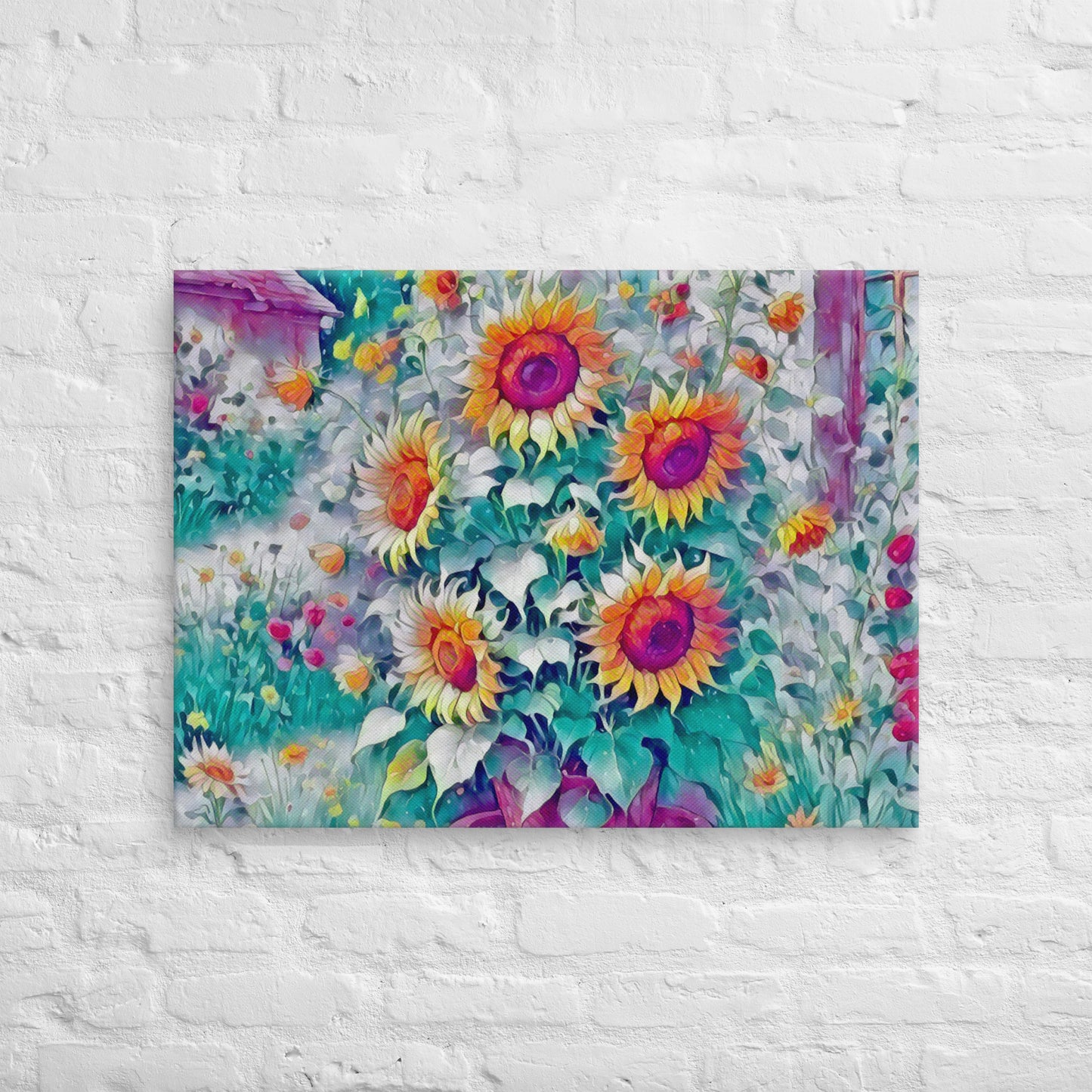 Sunflowers canvas print by Gabriela Romaria