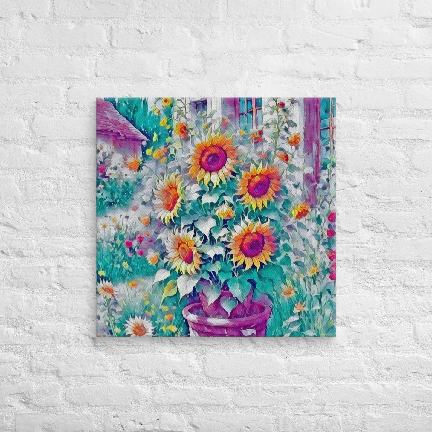 Sunflowers canvas print by Gabriela Romaria