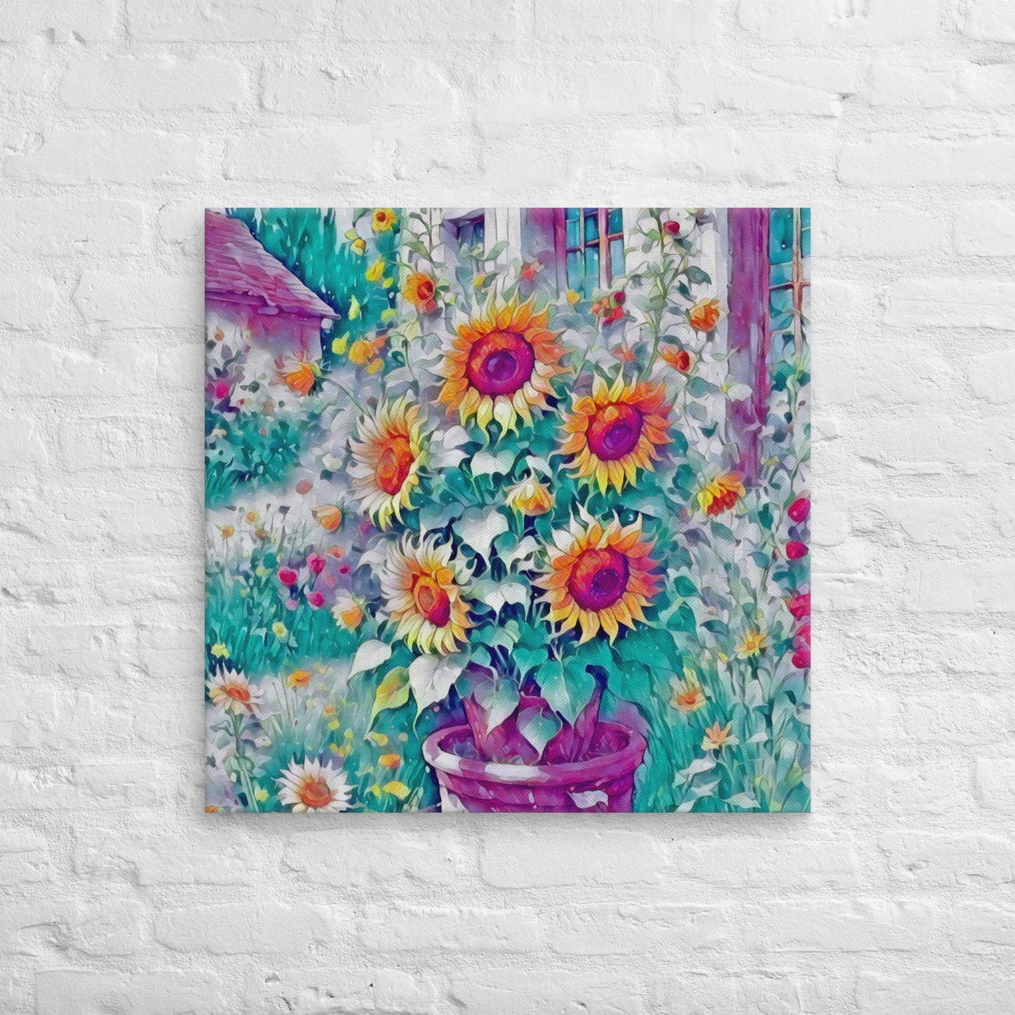 Sunflowers canvas print by Gabriela Romaria