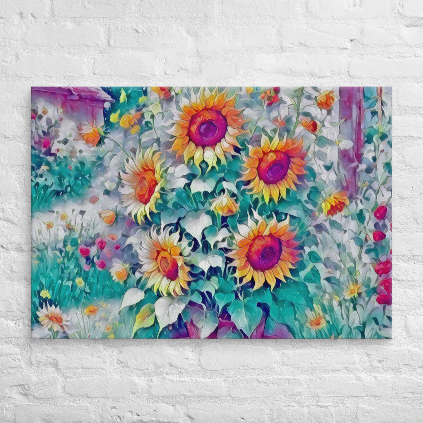 Sunflowers canvas print by Gabriela Romaria