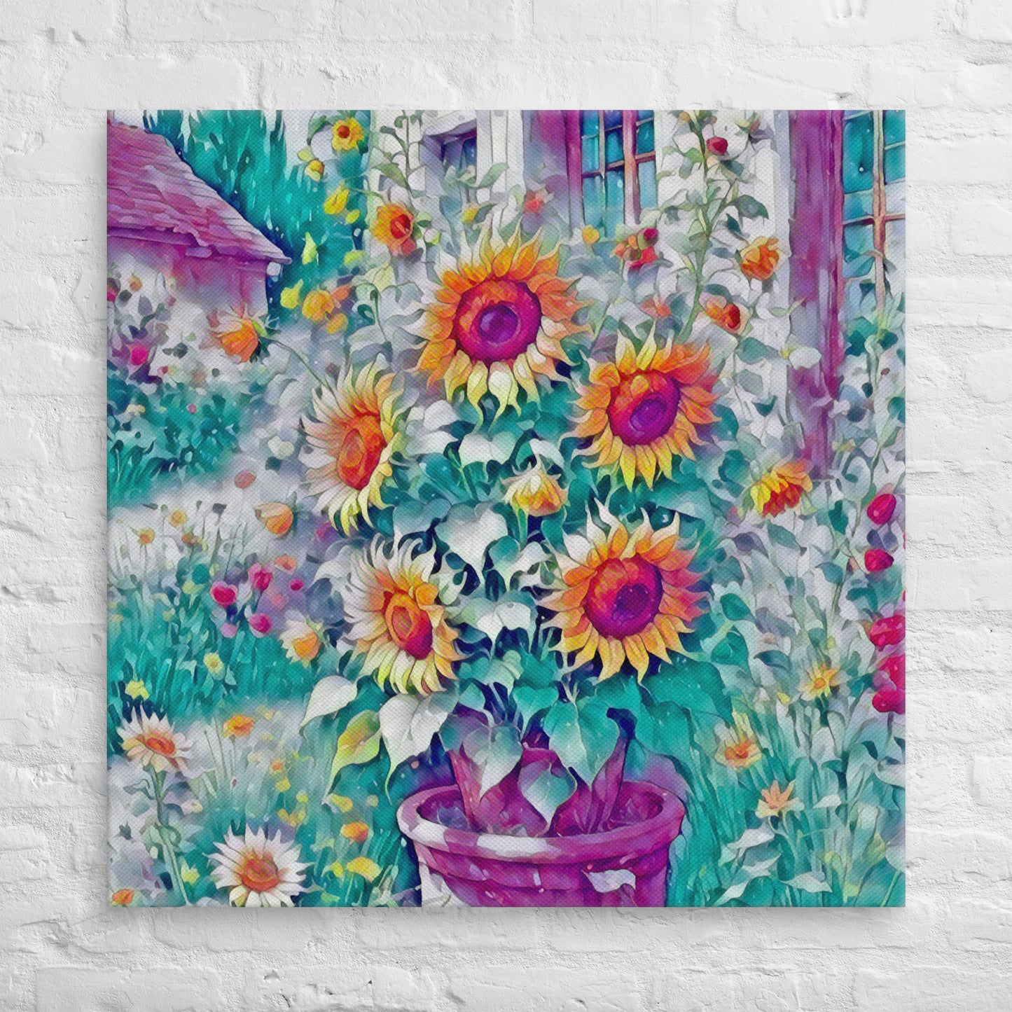 Sunflowers canvas print by Gabriela Romaria